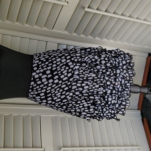 Black and white ruffle skirt